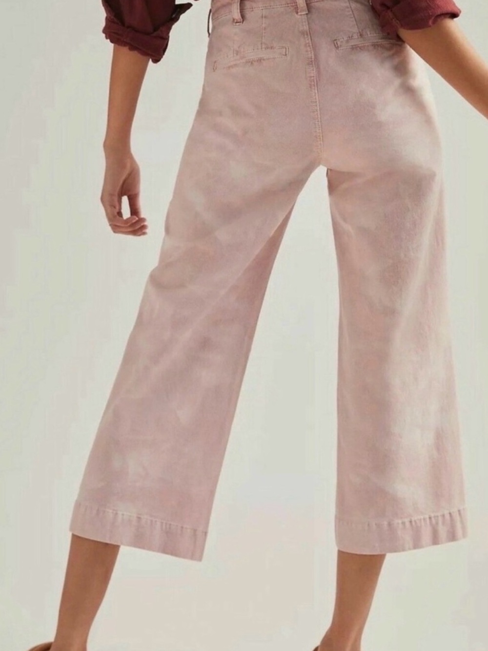 NWOT Pilcro James High Waisted Cropped Pink Jeans - Picture 2 of 6